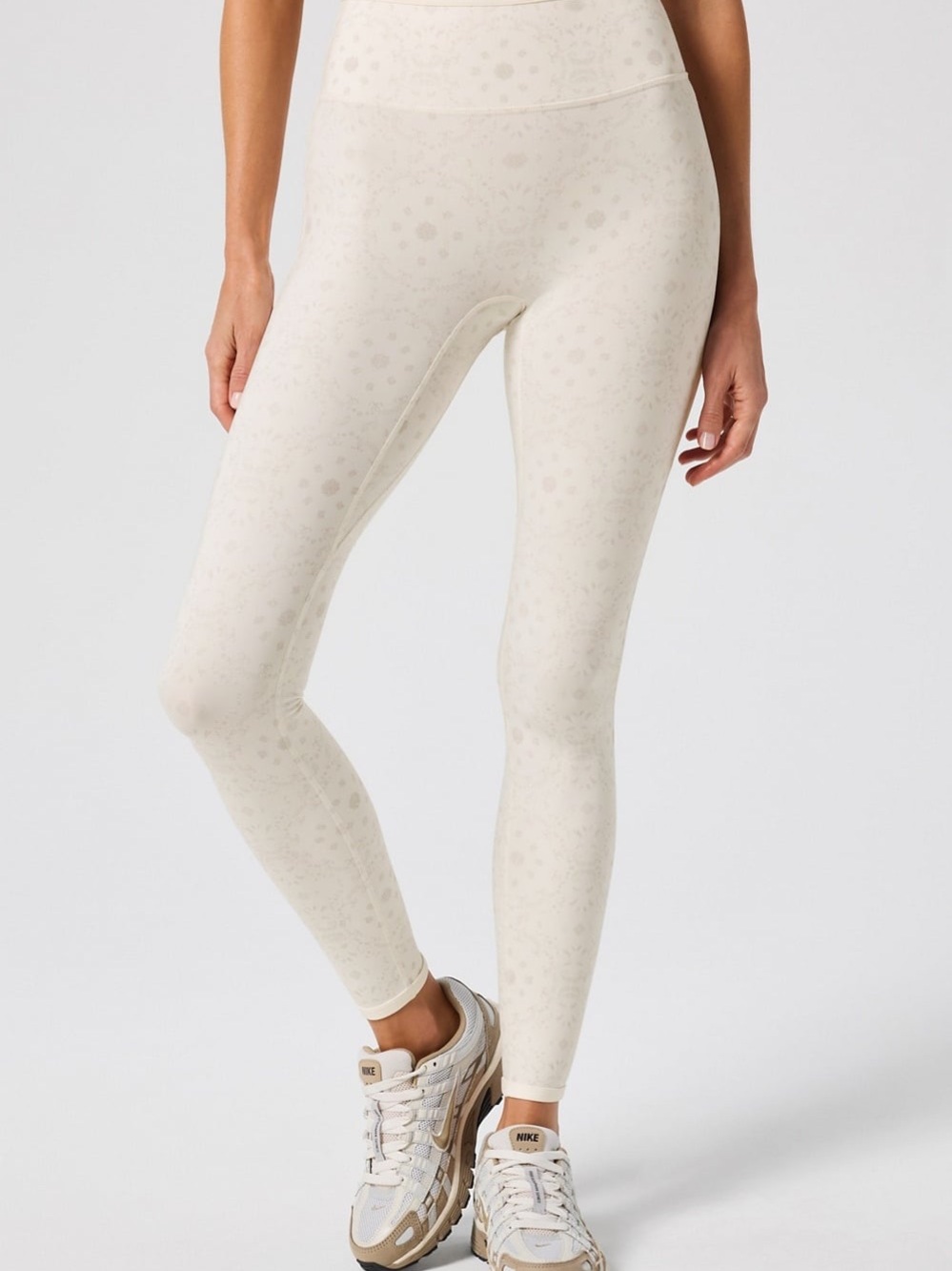 Fabletics Cream High-Rise Printed Leggings